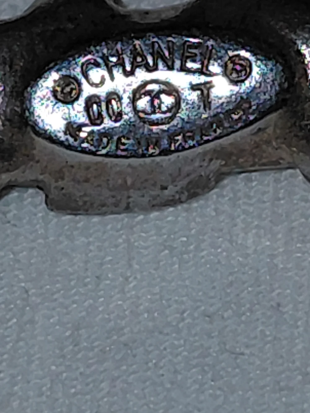 CHANEL Silver Chain Coco Logo Bracelet COA